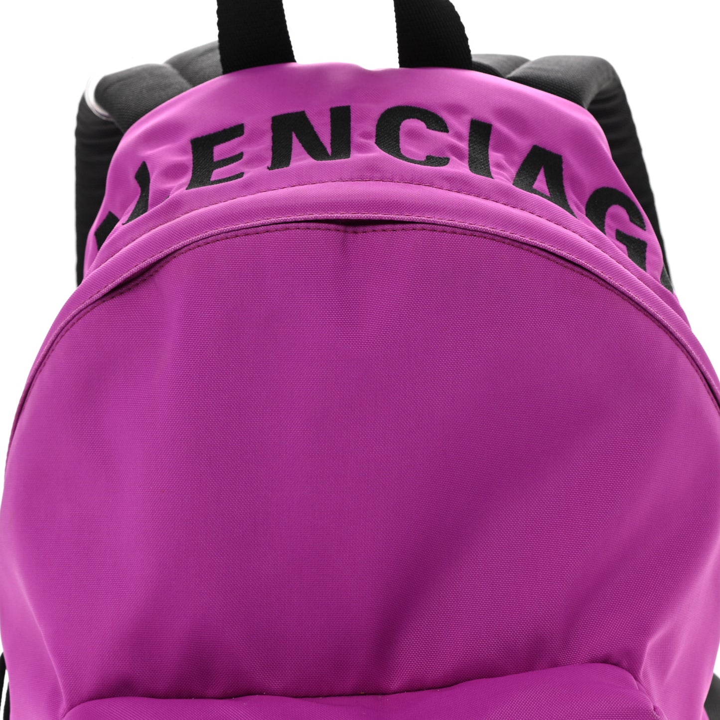 Sport Nylon Logo Embroidered S Wheel Backpack Fuchsia Black