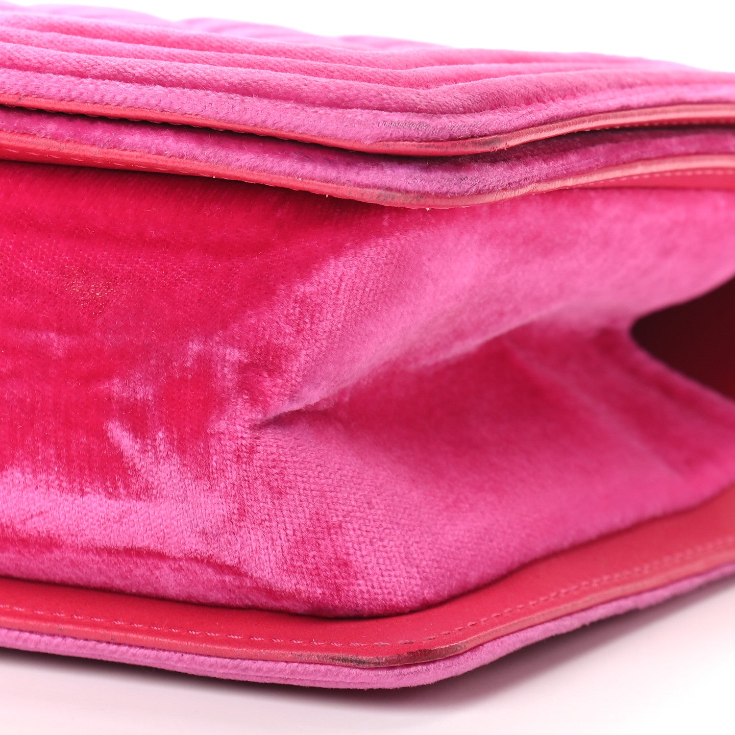 Chanel Velvet Quilted Medium Boy Flap Fuchsia 9 of 14