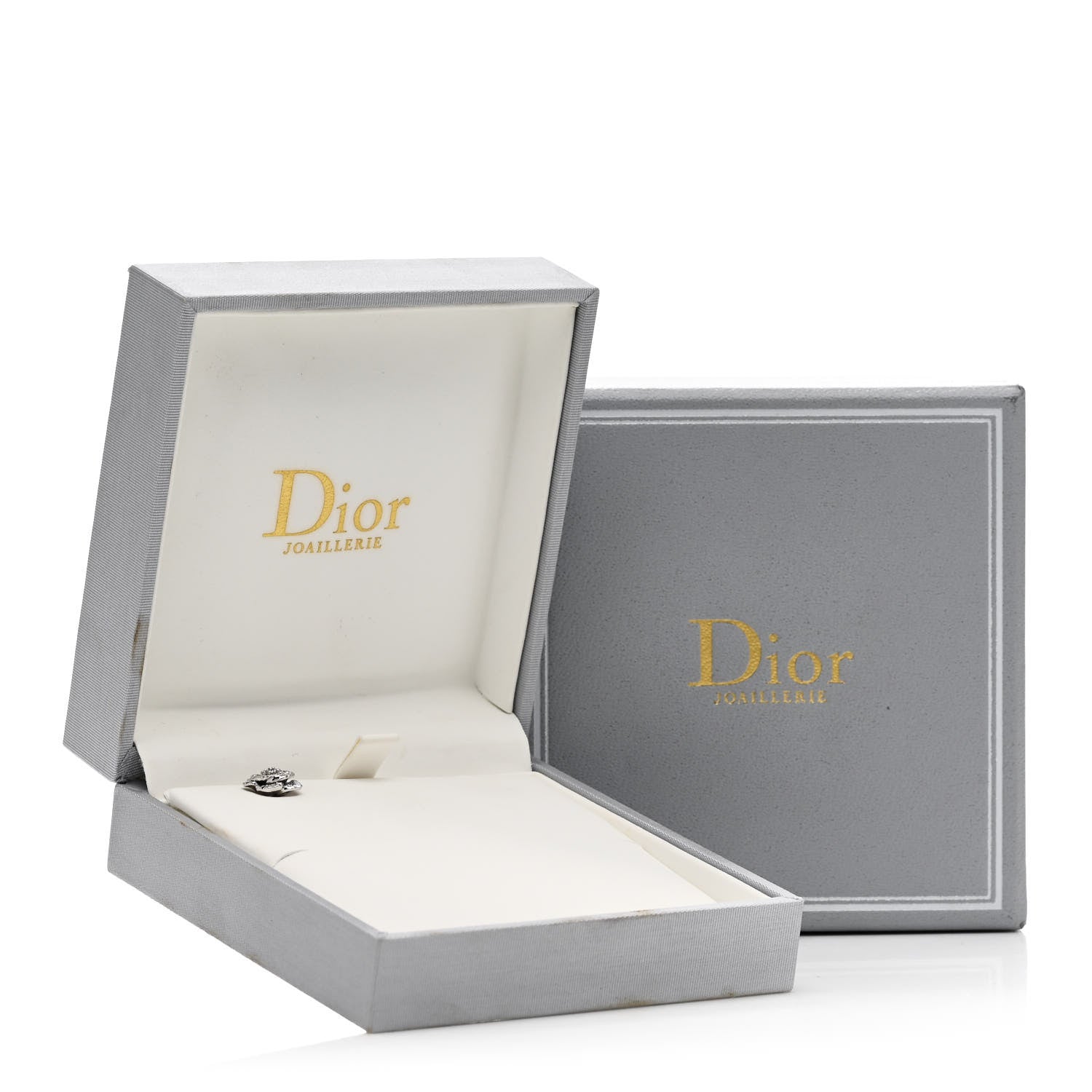 Christian Dior 18K White Gold Diamond Rose Bagatelle Single Earring 5 of 5