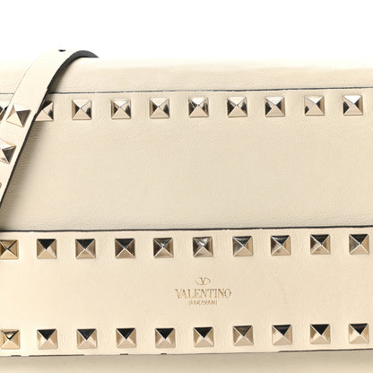 Valentino Garavani Grained Calfskin Small Rockstud Flap Crossbody Bag Light Ivory 6 of 8