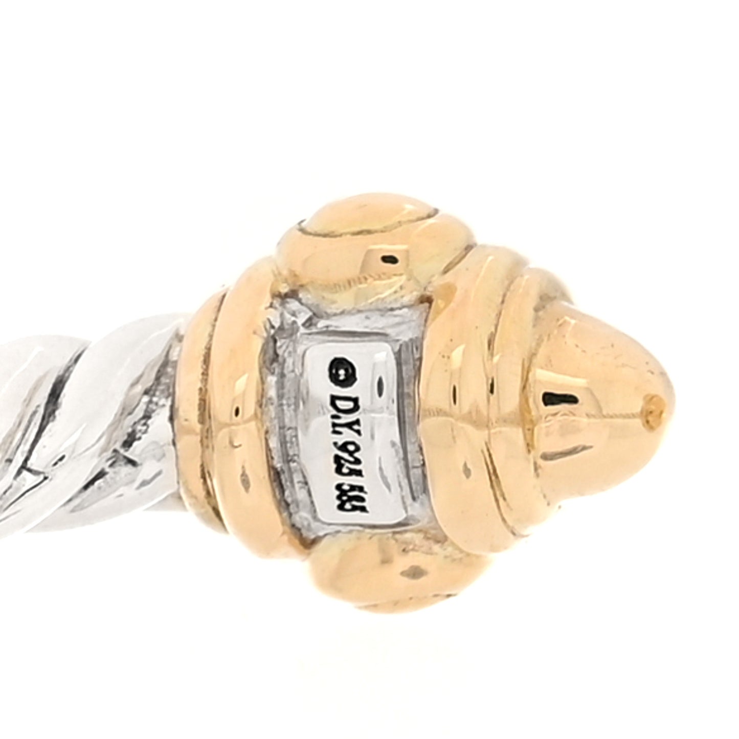 Sterling Silver 14K Yellow Gold Diamond Renaissance Ring 53 6.25