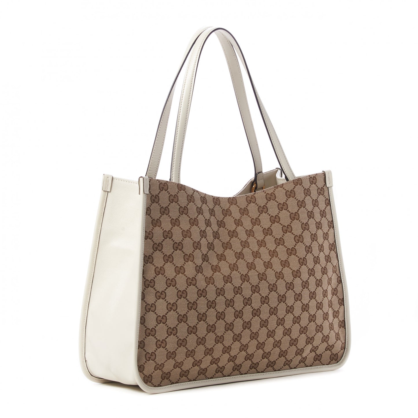 Monogram New Sakai Calfskin Lux Horsebit 1955 Tote Beige Ebony Mystic White