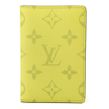 Louis Vuitton Monogram Taiga Pocket Organizer Yellow 1 of 7