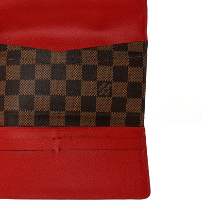 Louis Vuitton Damier Ebene Josephine Wallet Red 5 of 9