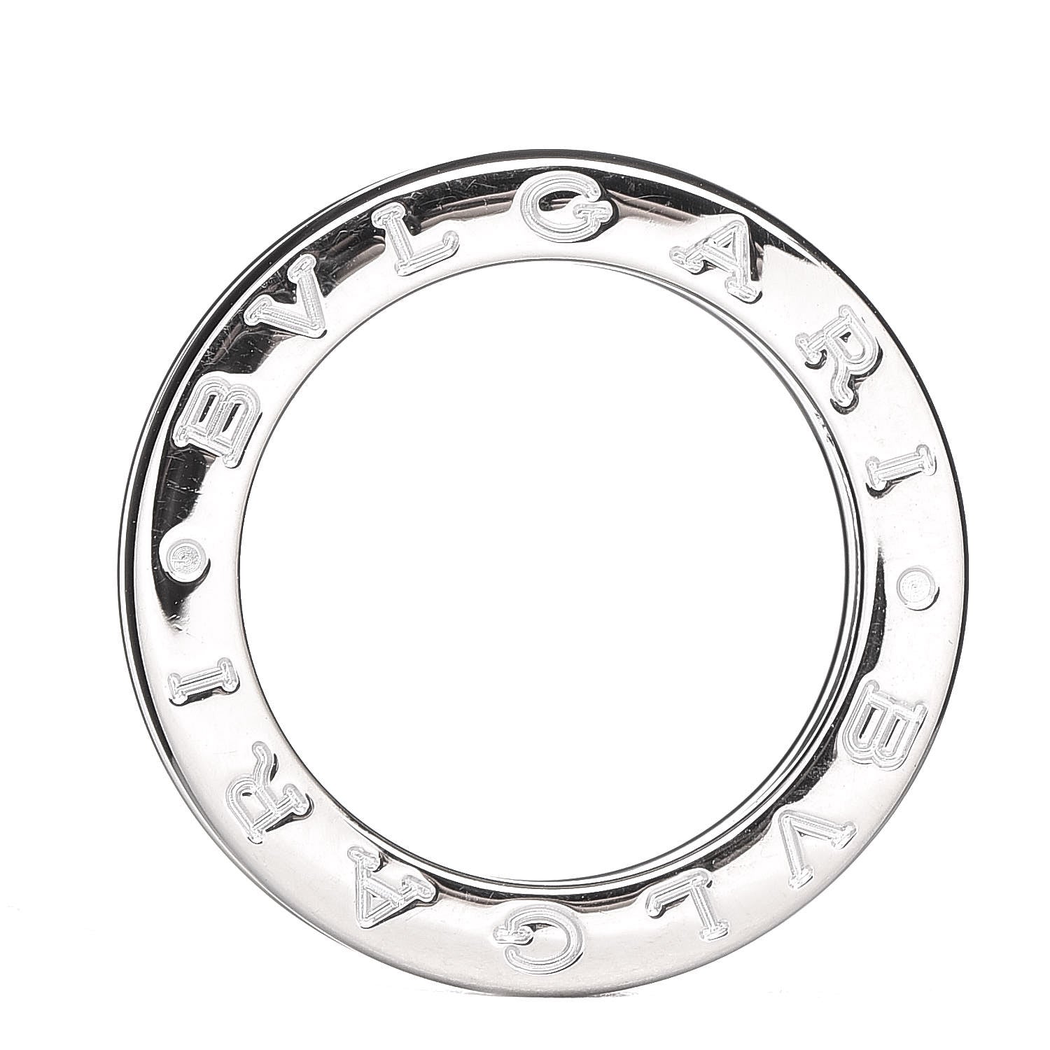 Bulgari 18K White Gold Diamond B.Zero1 One-Band Pave Ring 48 4.5 4 of 4
