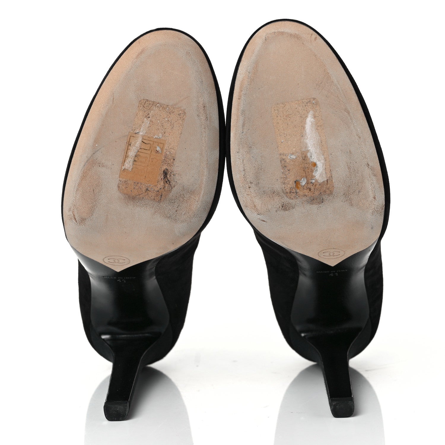 Chanel Suede Calfskin CC Pump 41 Black 5 of 8