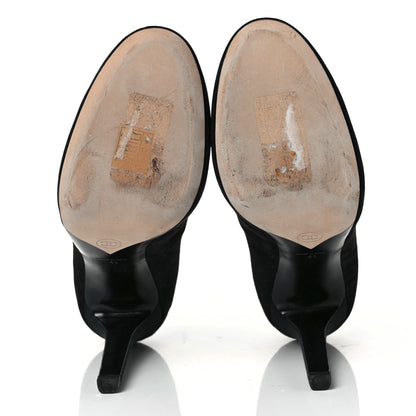 Chanel Suede Calfskin CC Pump 41 Black 5 of 8