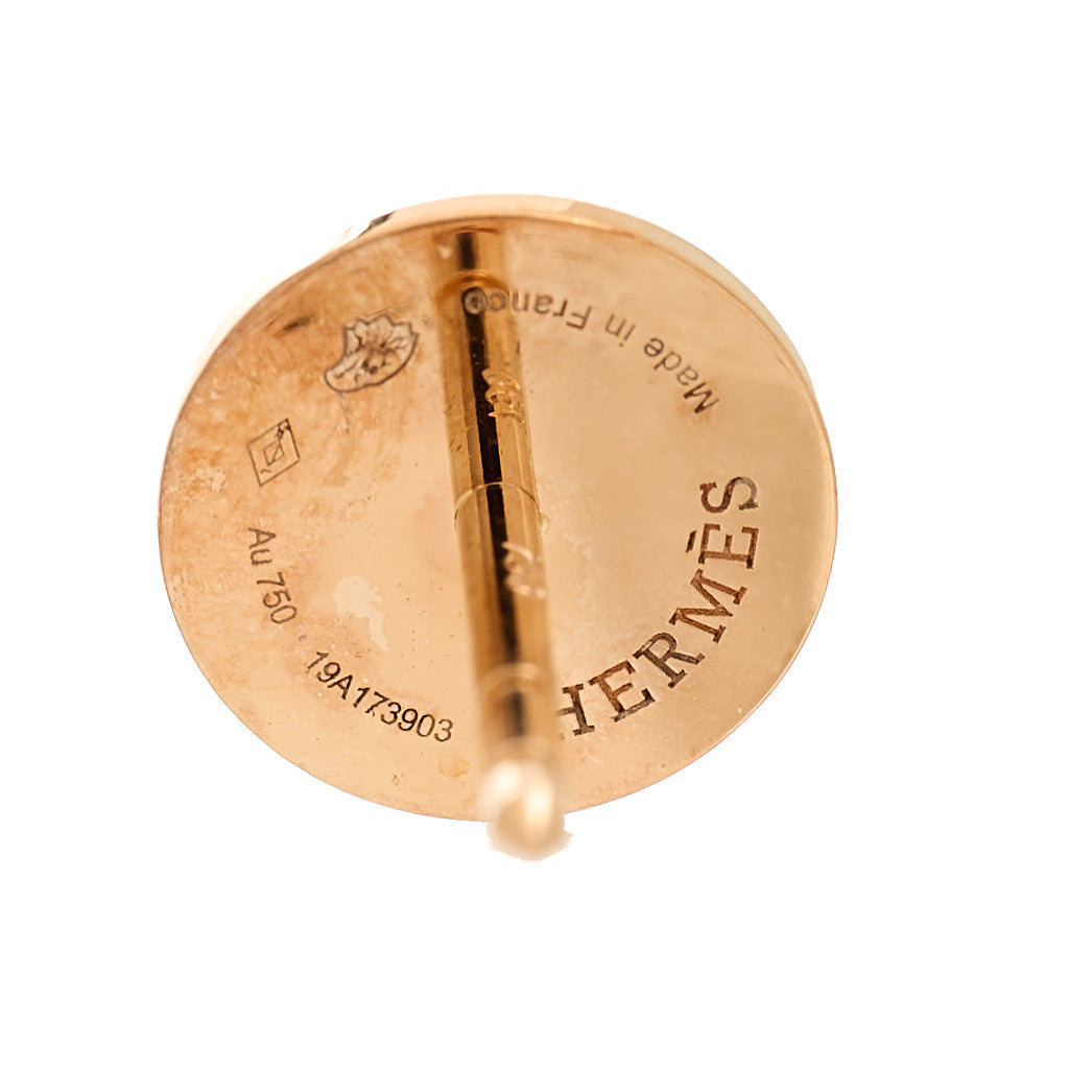 18K Rose Gold TPM Ex-Libris Stud Earrings
