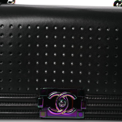 Chanel Lambskin LED Iridescent Metal Small Boy Flap Black Multicolor 9 of 15