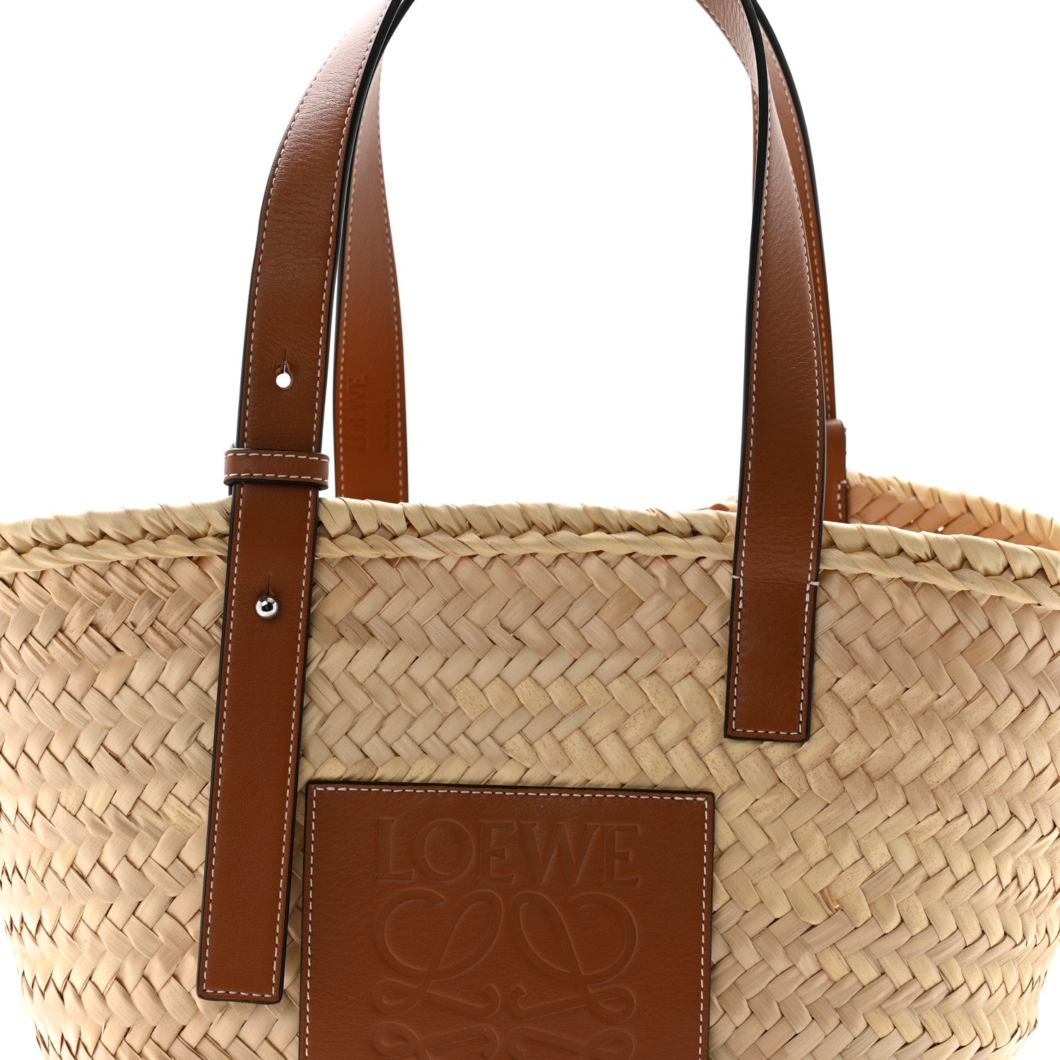 Loewe Raffia Basket Tote Bag Natural Tan 7 of 10