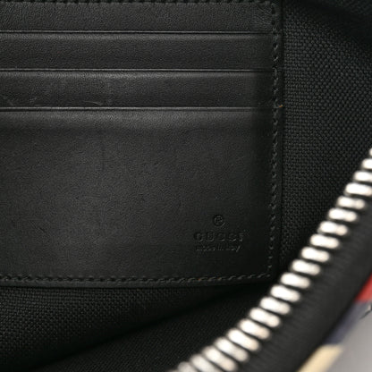Gucci GG Supreme Monogram Night Courrier Zip Wristlet Pouch Black Multicolor 6 of 12