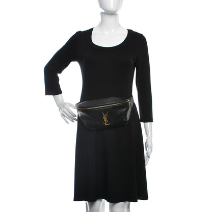Saint Laurent Grain De Poudre Monogram Belt Bag Black 2 of 6