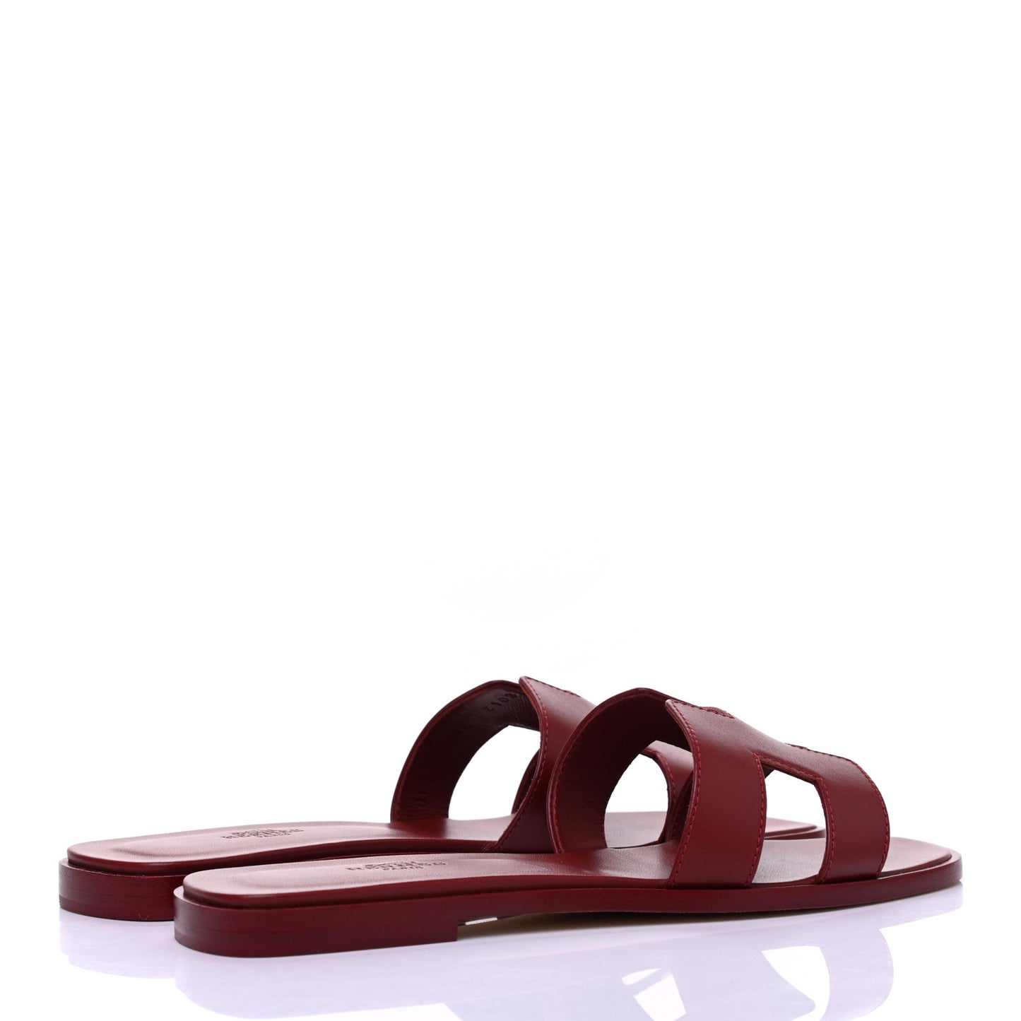 Calfskin Oran Sandals 38.5 Rouge Tomette