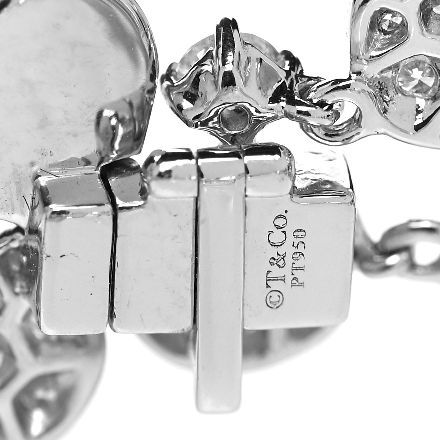 Platinum Diamond Paper Flowers Cluster Bracelet
