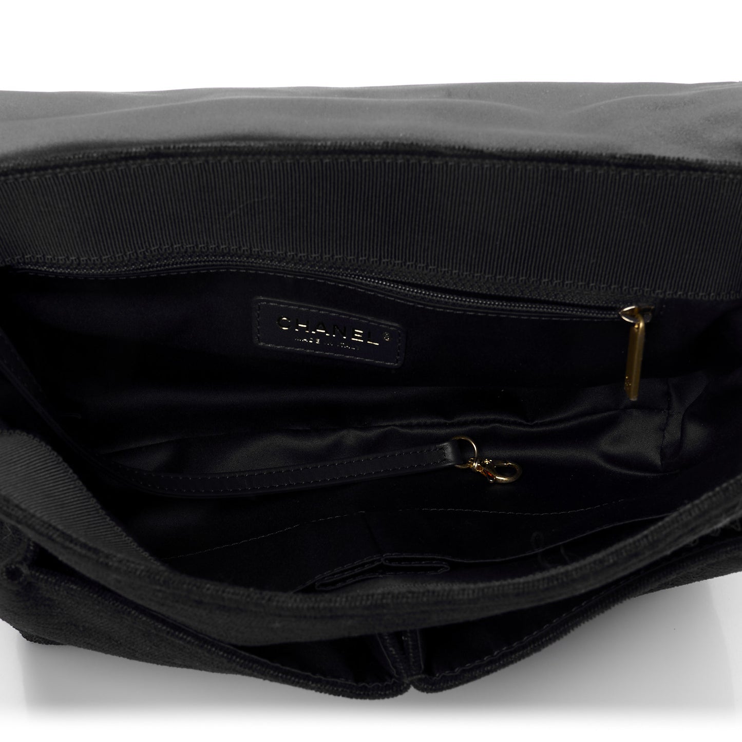 Wool Velvet Quilted Parisian Stroll Messenger Navy