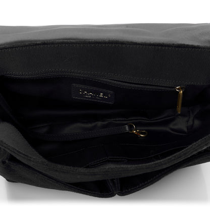 Chanel Wool Velvet Quilted Parisian Stroll Messenger Navy 5 of 10