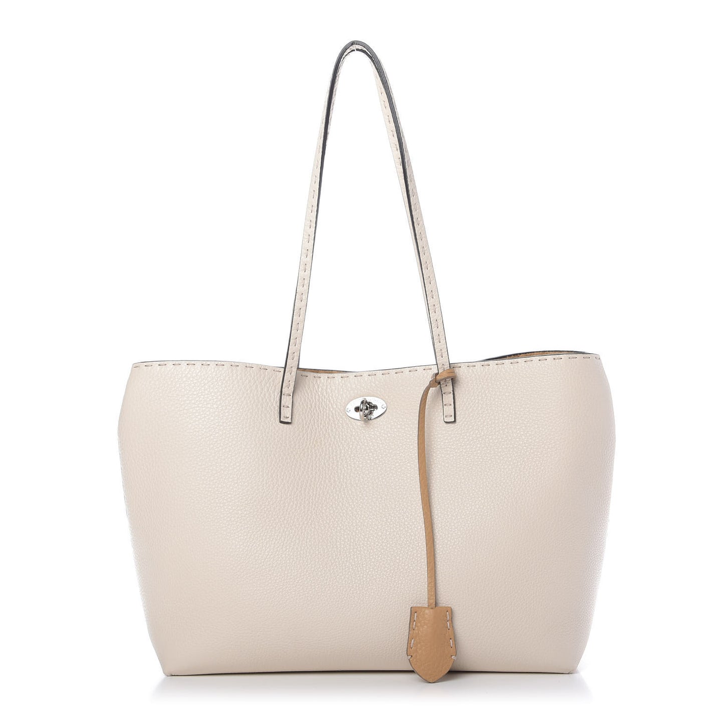 Cuoio Romano Selleria Bi-Color Carla Shopping Tote Camelia Miele Scuro