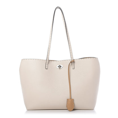 Fendi Cuoio Romano Selleria Bi-Color Carla Shopping Tote Camelia Miele Scuro 1 of 9
