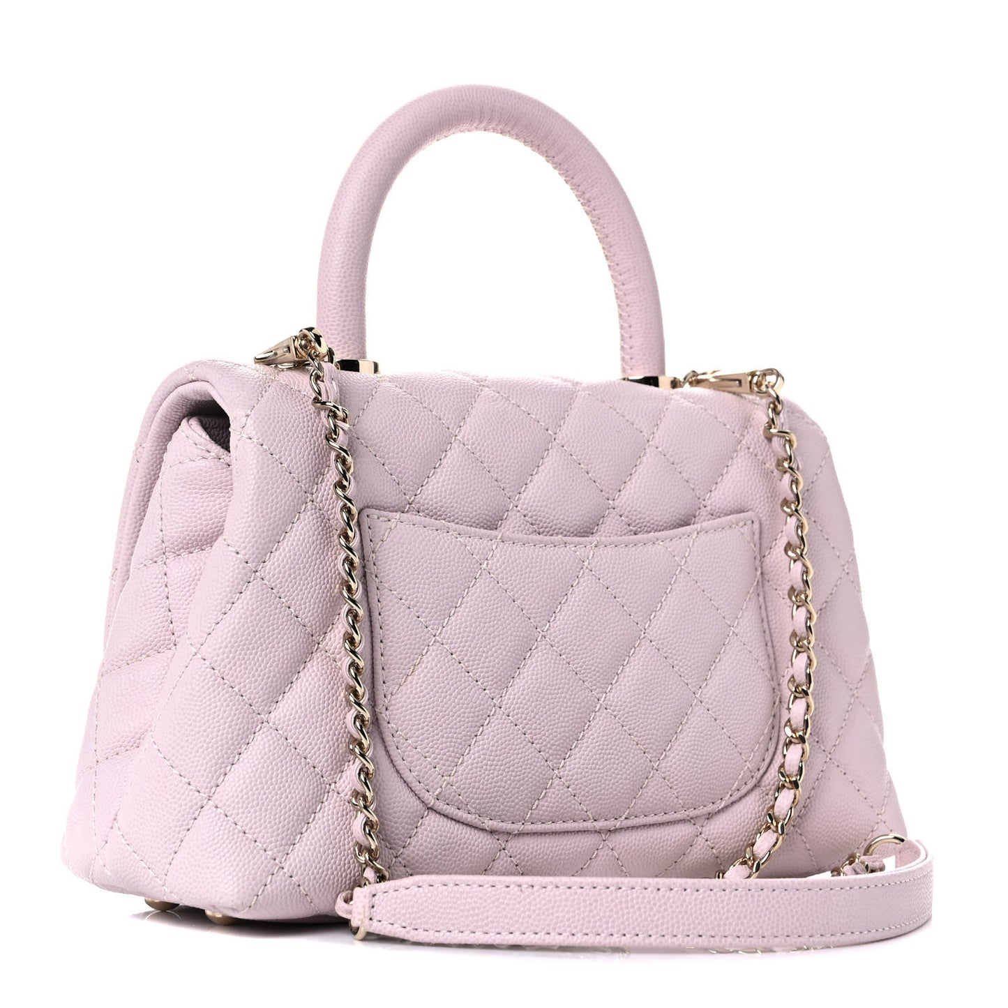 Caviar Quilted Mini Coco Handle Flap Lilas Lilac