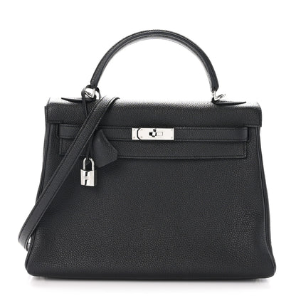 Hermes Togo Kelly Retourne 28 Black 1 of 11