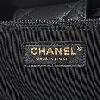 Chanel Calfskin Quilted Large CC Shopping Tote Black 6 of 11