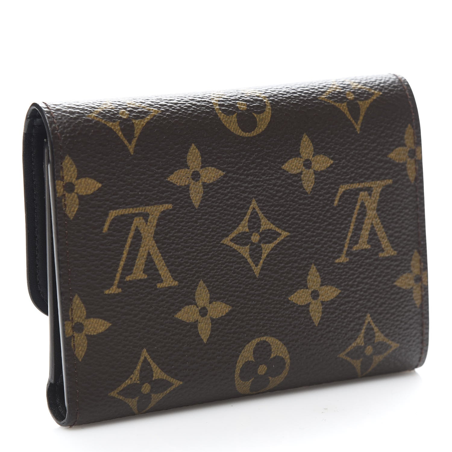 Louis Vuitton Monogram Flower Lock Compact Wallet Black 3 of 7