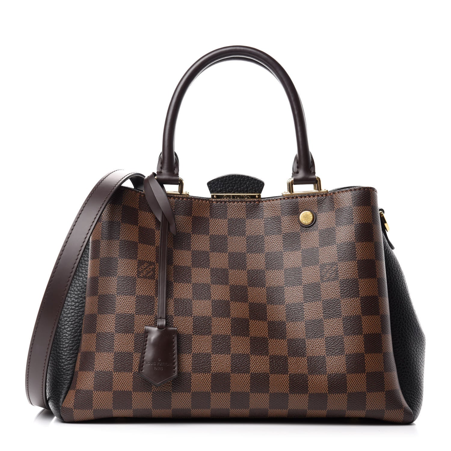 Louis Vuitton Damier Ebene Cuir Taurillon Brittany Black 1 of 10
