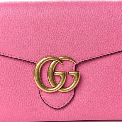 Gucci Cellarius Calfskin GG Marmont Chain Wallet Pink Tropical Flower 8 of 10