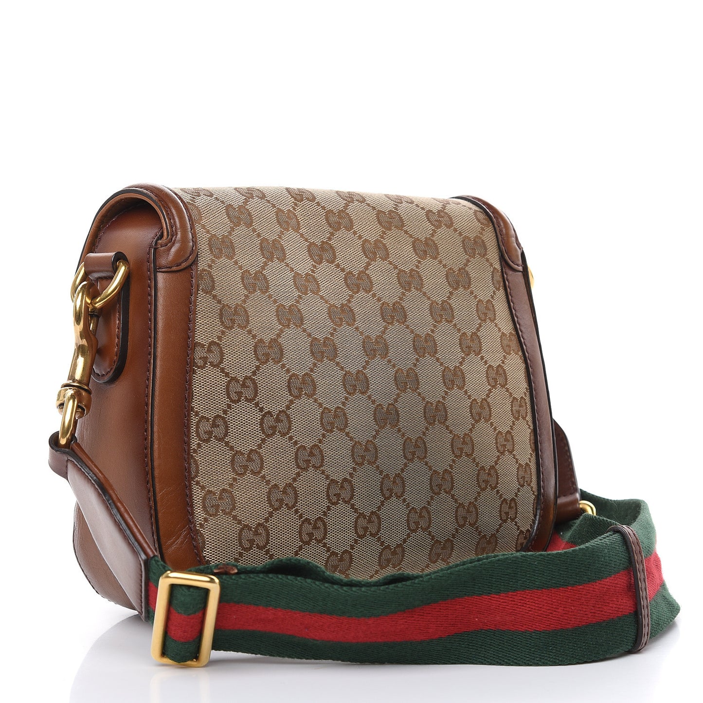 Monogram Medium Lady Web Shoulder Bag Beige Cuir