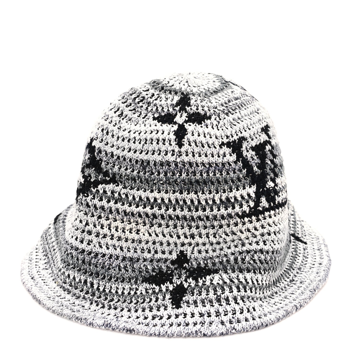 Louis Vuitton Crochet Monogram LV Bucket Hat S Grey Multicolor 1 of 8