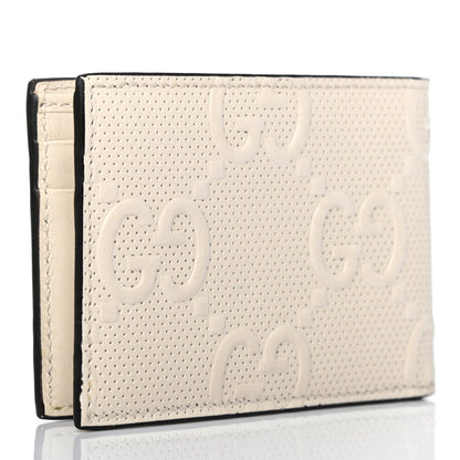 Gucci Calfskin GG Tennis Embossed Bi-Fold Wallet Mystic White 2 of 4