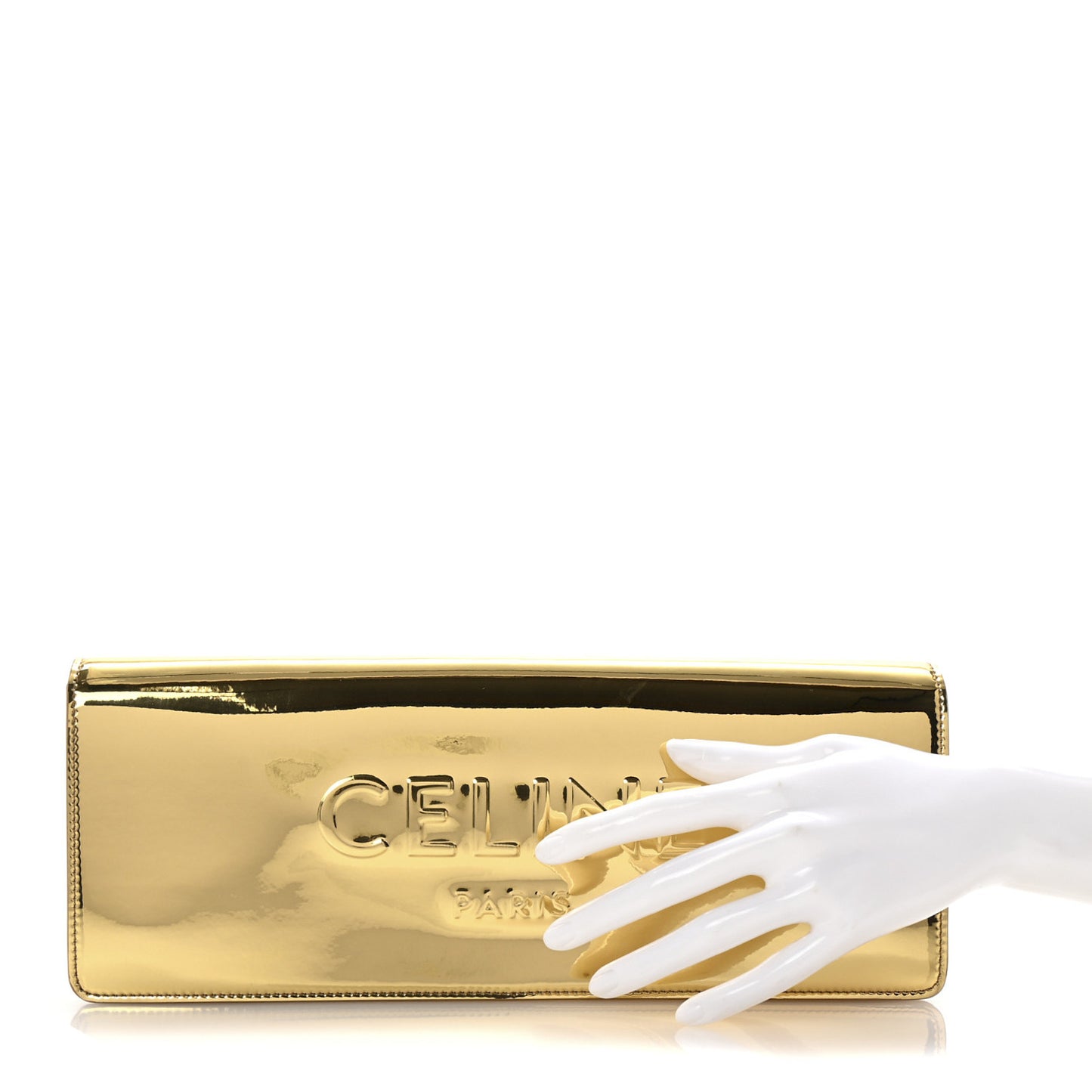 Laminated Clutch Gold