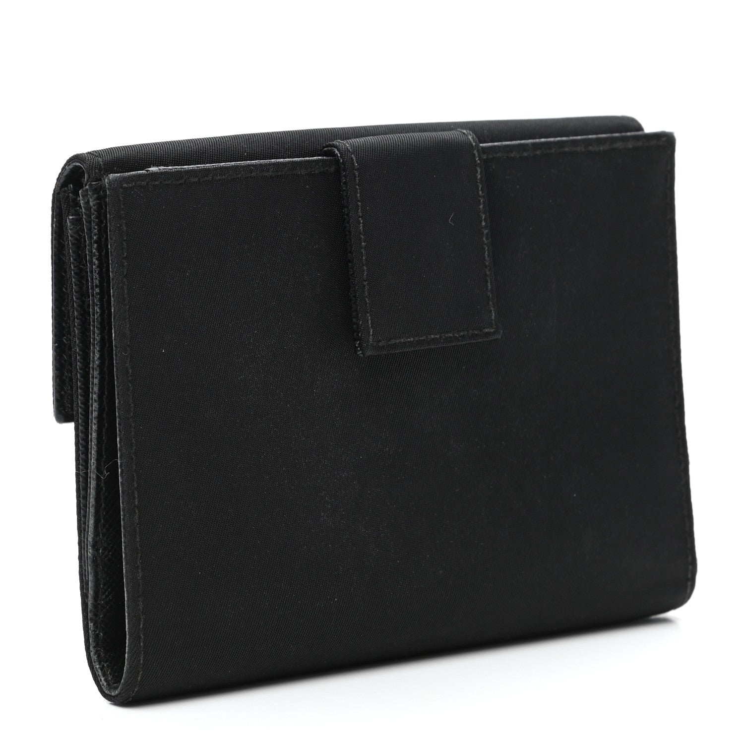 Prada Tessuto Nylon French Wallet Black 3 of 10