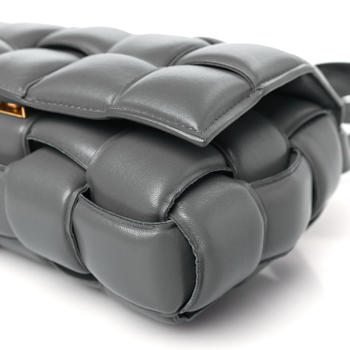 Nappa Maxi Intrecciato Padded Cassette Crossbody Bag Thunder