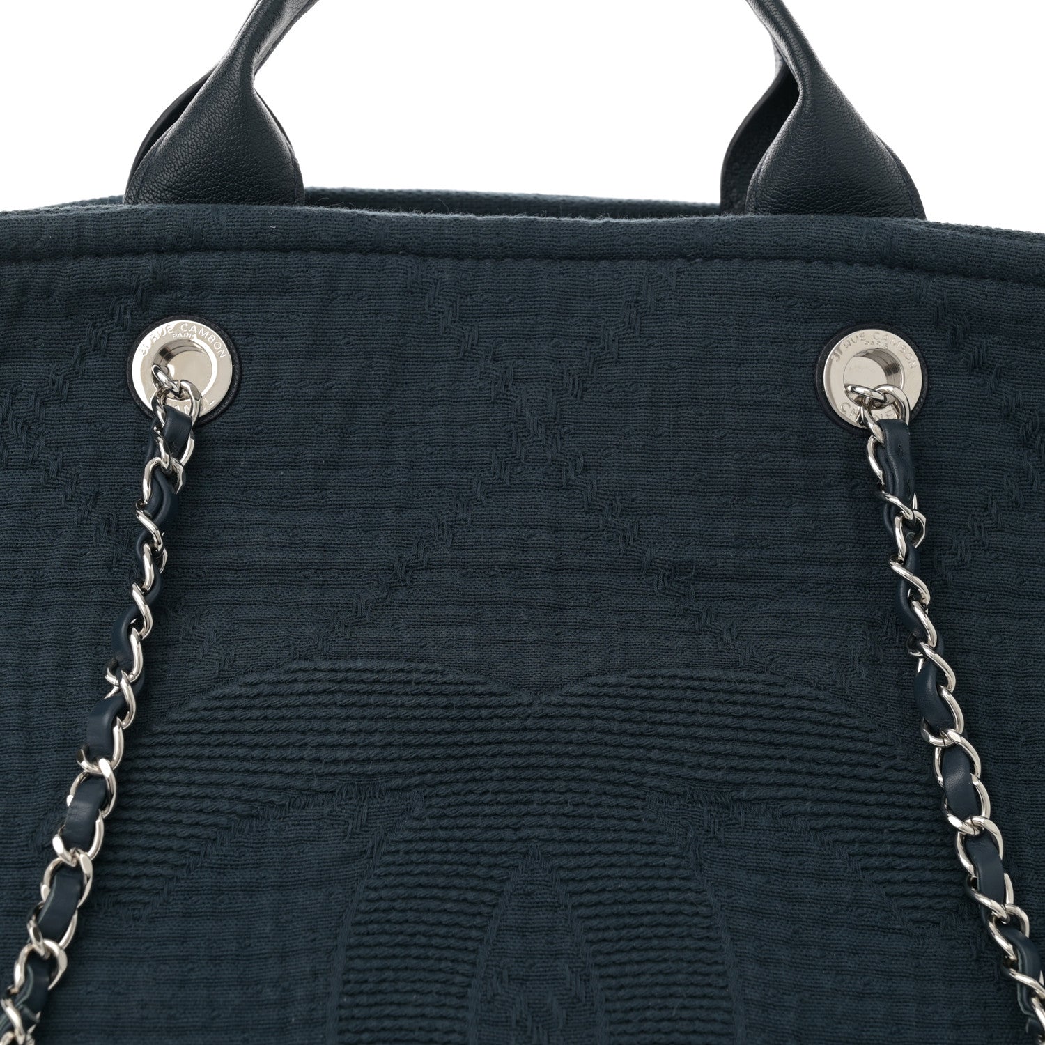 Chanel Canvas Extra Large Double Face Shopping Tote Dark Blue 8 of 10