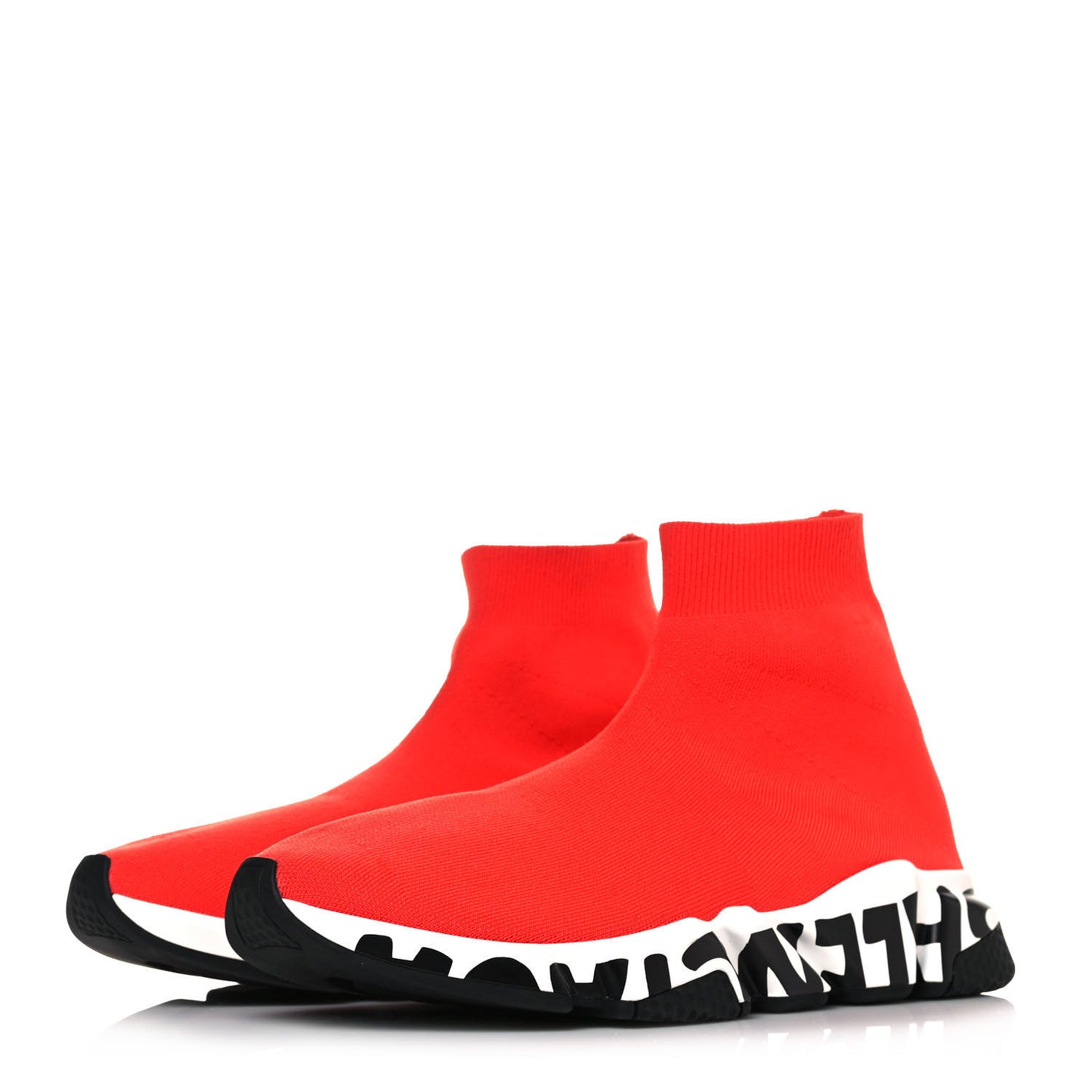 Neoprene Knit Mens Speed Graffiti Sneakers 43 Red White Black