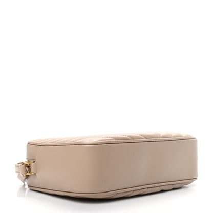 Saint Laurent Calfskin Matelasse Monogram Lou Camera Bag Dark Beige 4 of 9