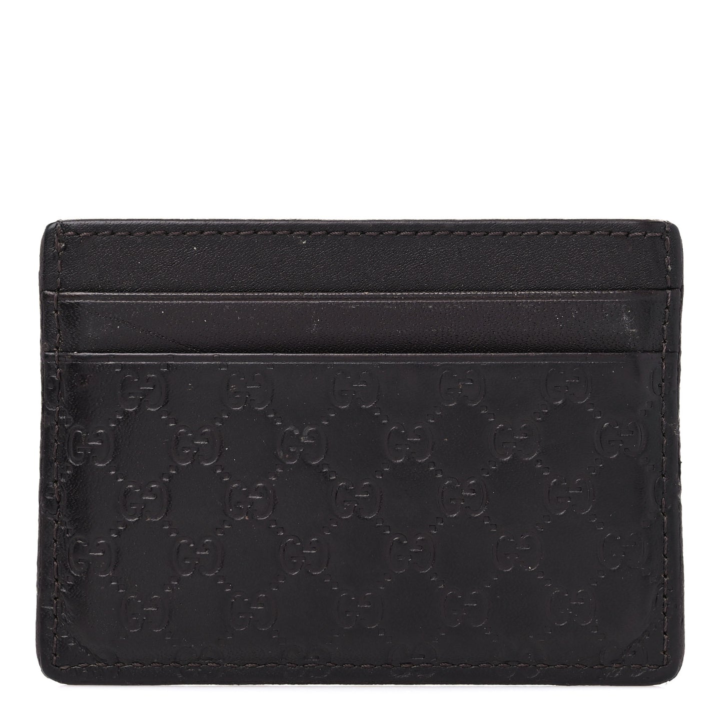 Microguccissima Card Holder Dark Brown