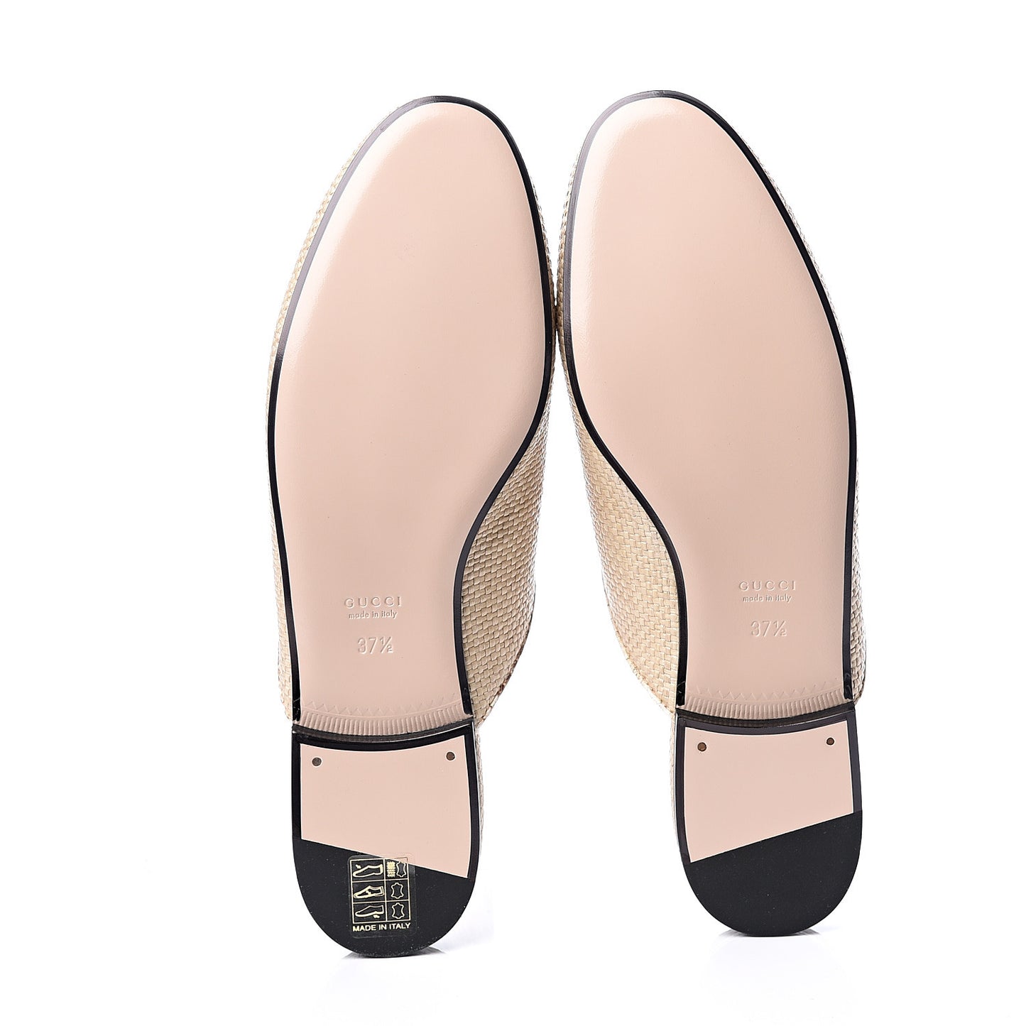Straw Elaphe Womens Princetown Slippers 37.5 Natural