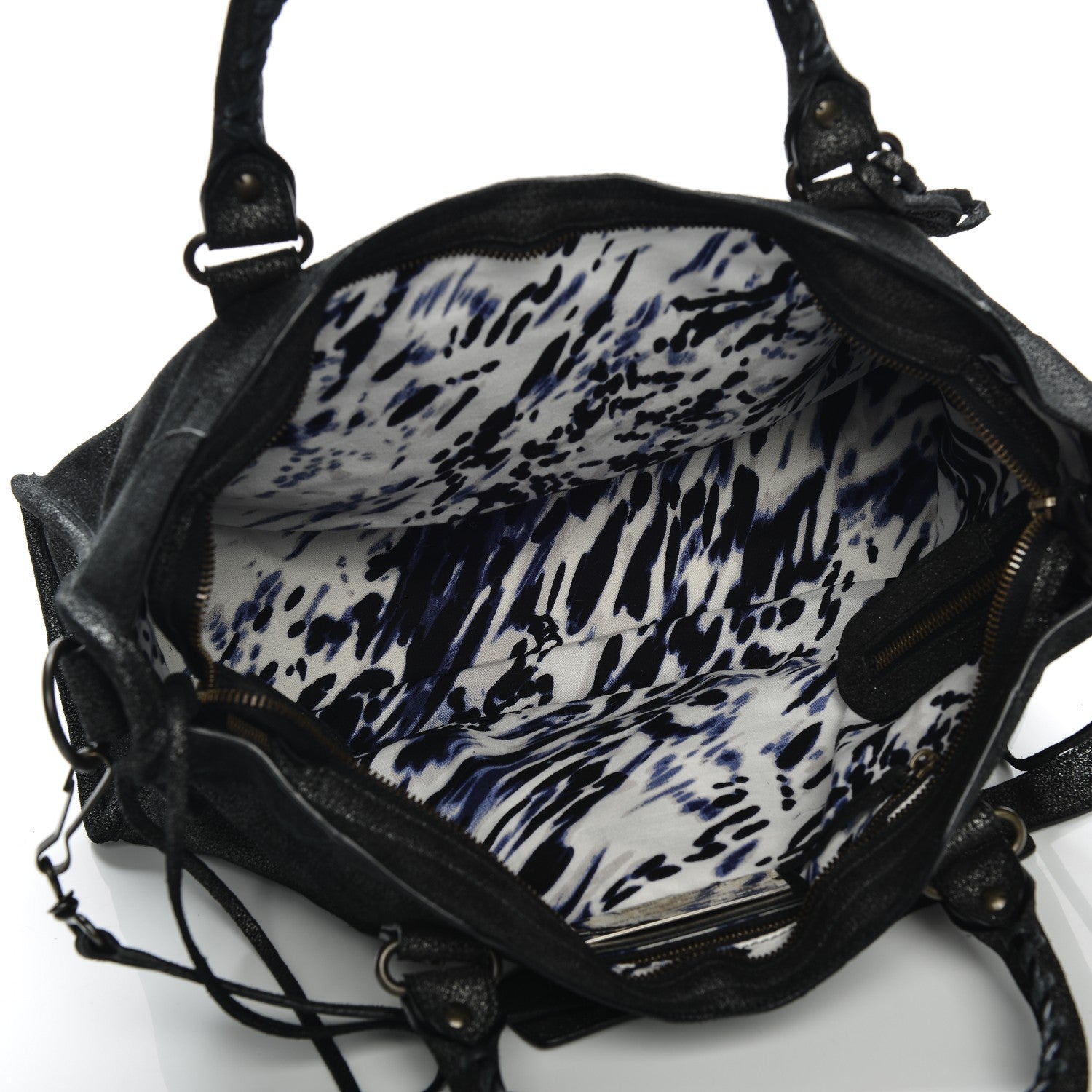 Balenciaga Metallic Craquele Classic Hardware City Black 5 of 7