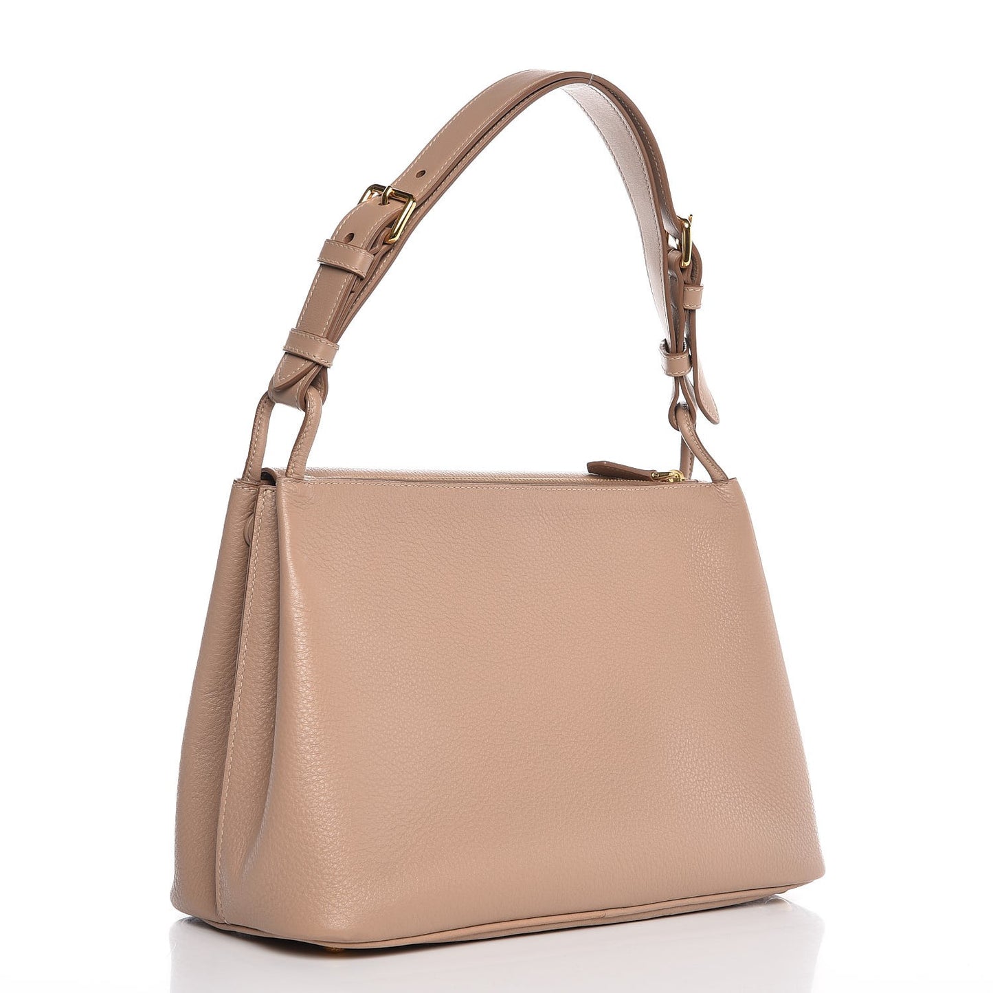 Vitello Daino Flap Shoulder Bag Cammeo