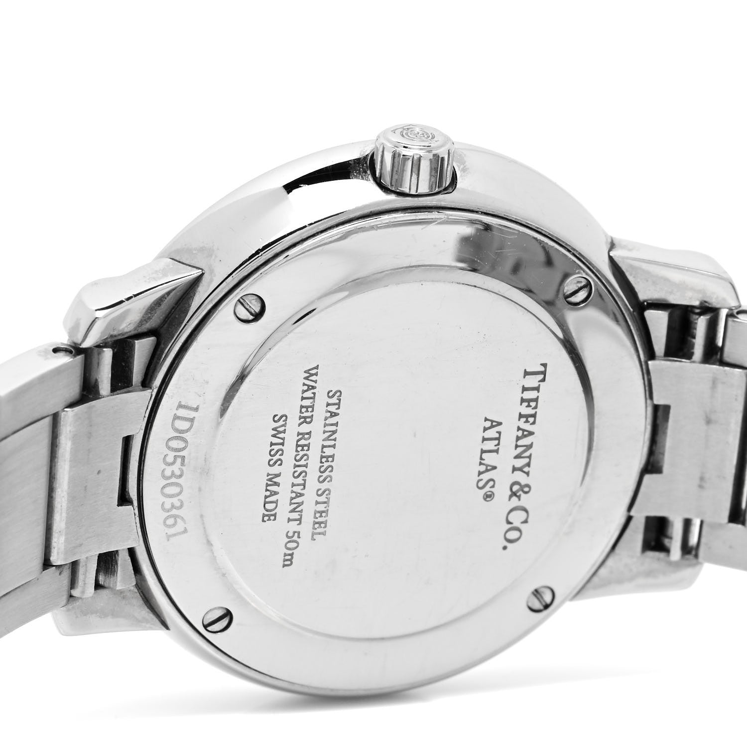Tiffany Stainless Steel Diamond Bezel 31mm Atlas 2-Hand Quartz Watch Blue Azure 4 of 4