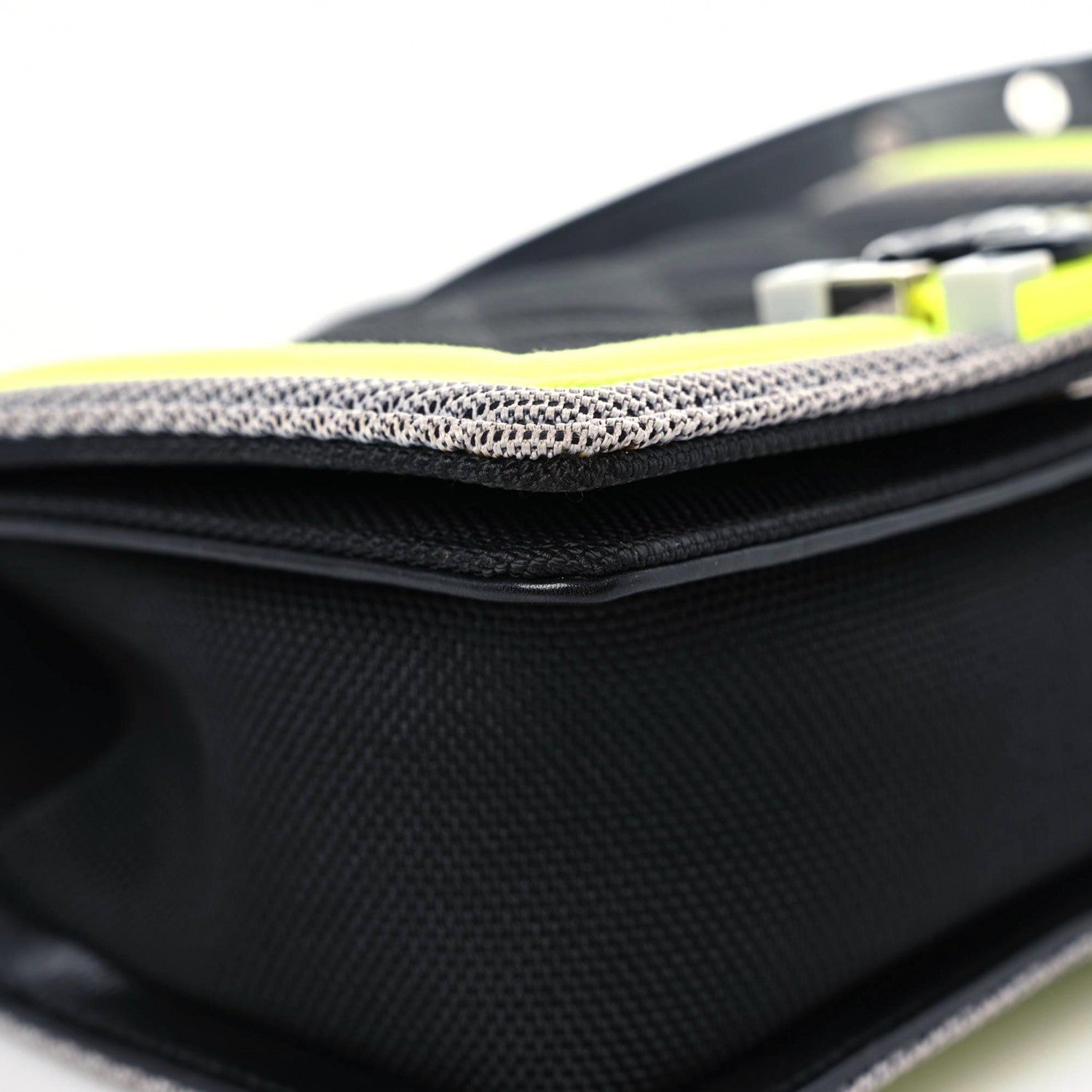 Chanel Canvas Quilted Small Fluo Boy Flap Black Grey Yellow 5 of 18