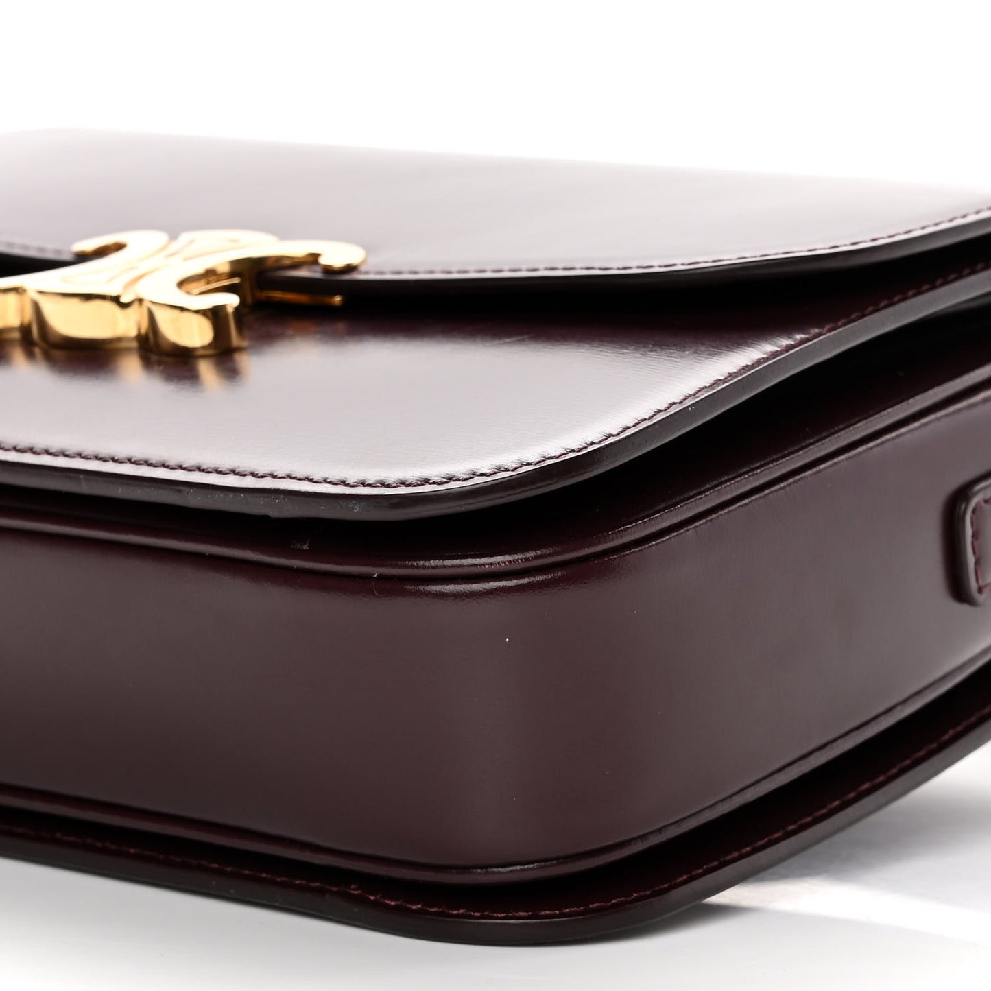 Shiny Calfskin Medium Triomphe Burgundy