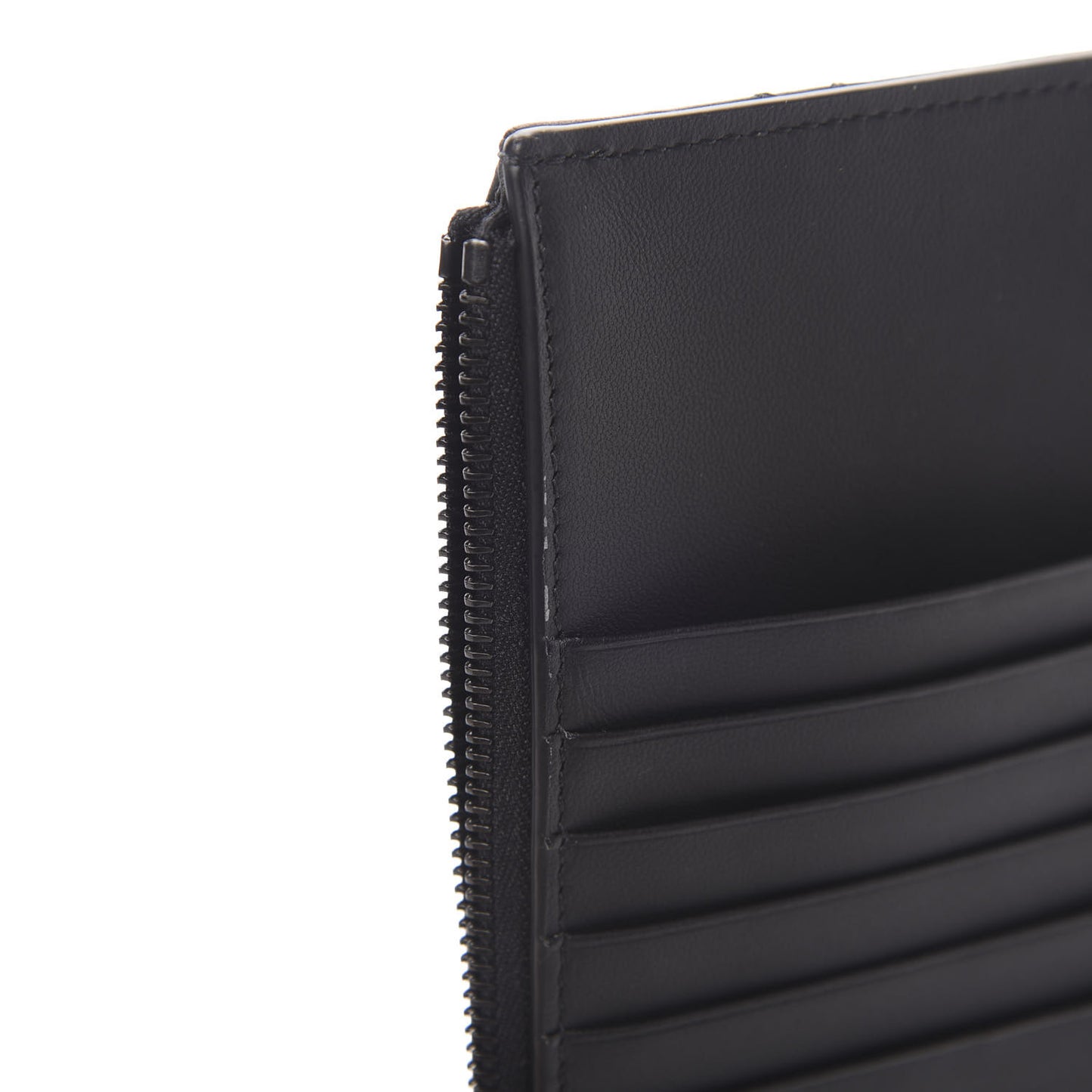 Ultra Matte Calfskin Cannage Large Lady Dior Zip Wallet Black