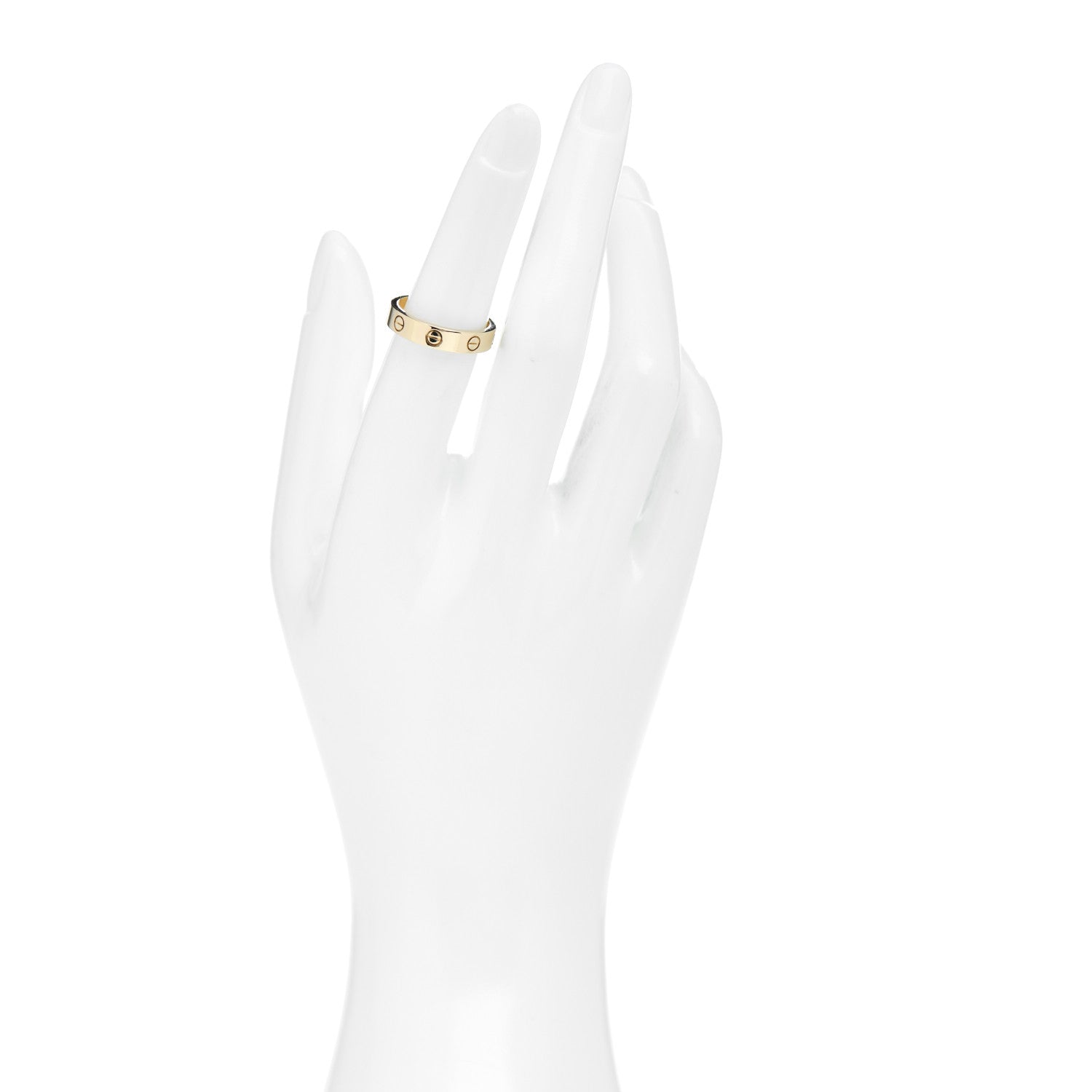 Cartier 18K Yellow Gold Diamond 4mm LOVE Wedding Band Ring 52 6 2 of 5