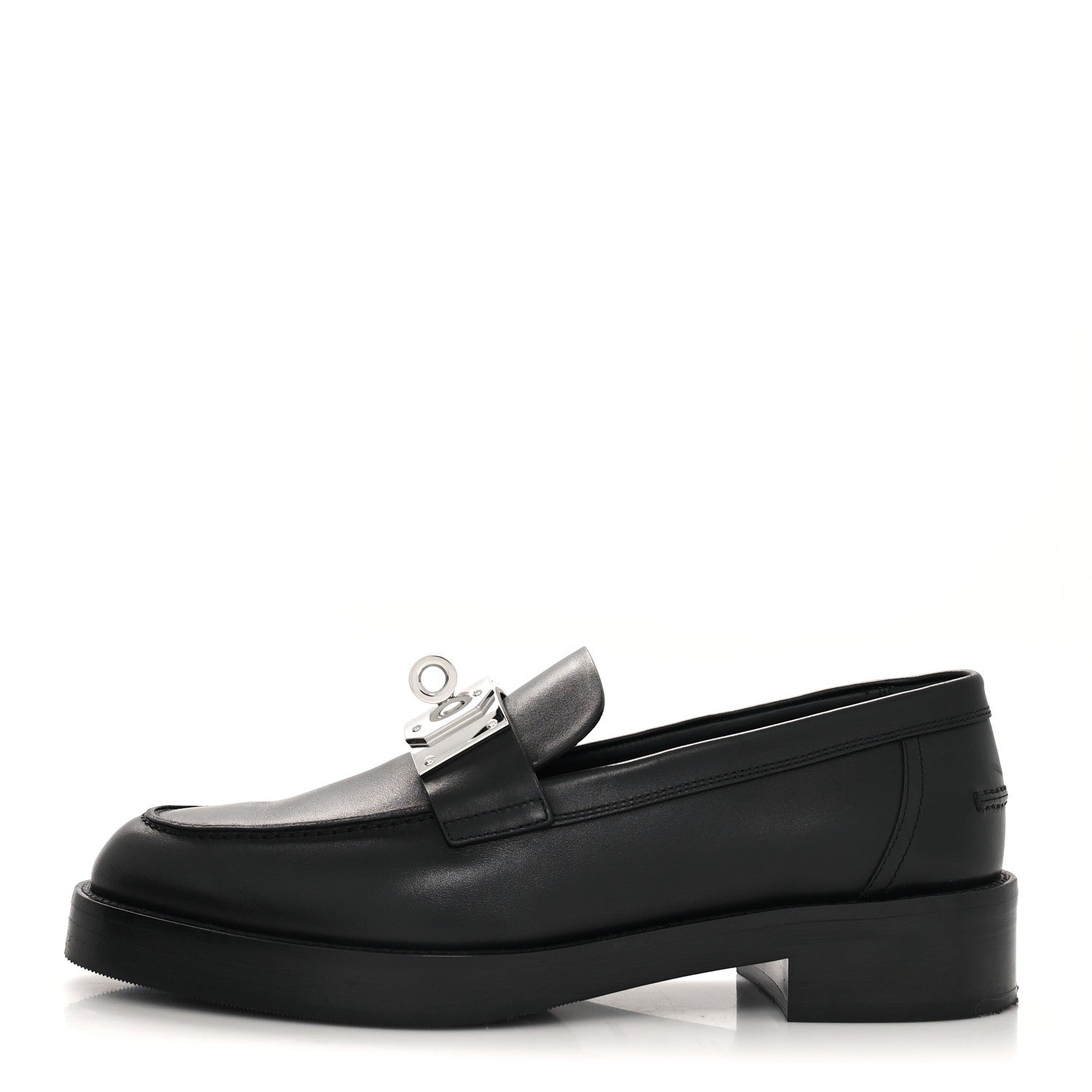 Hermes Calfskin Womens Hot Loafer 40 Black 1 of 8
