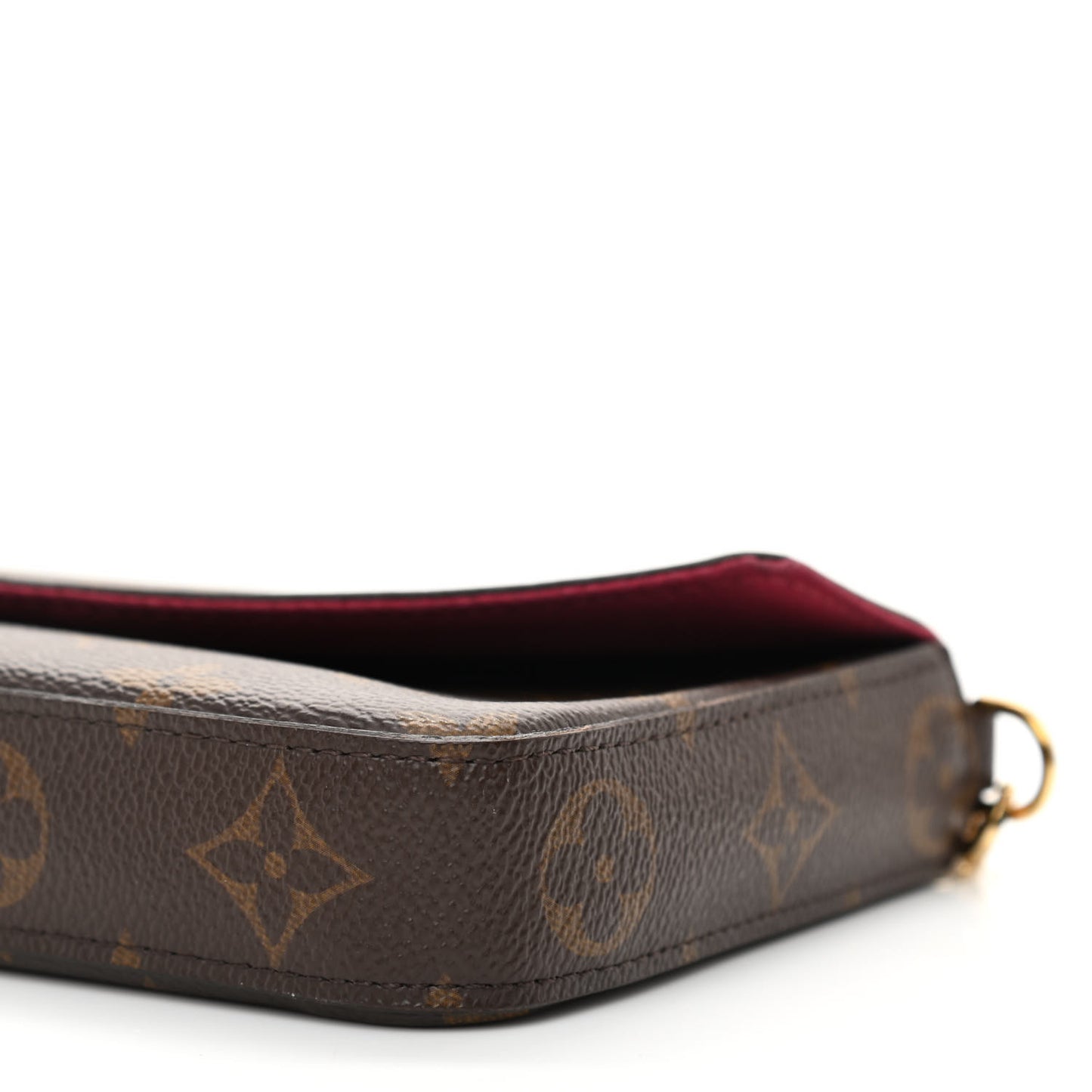 Monogram Pochette Felicie Chain Wallet Fuchsia