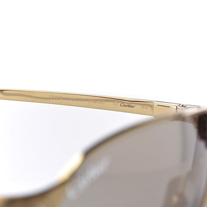 Cartier Santos Dumont Aviator Sunglasses Gold 7 of 9