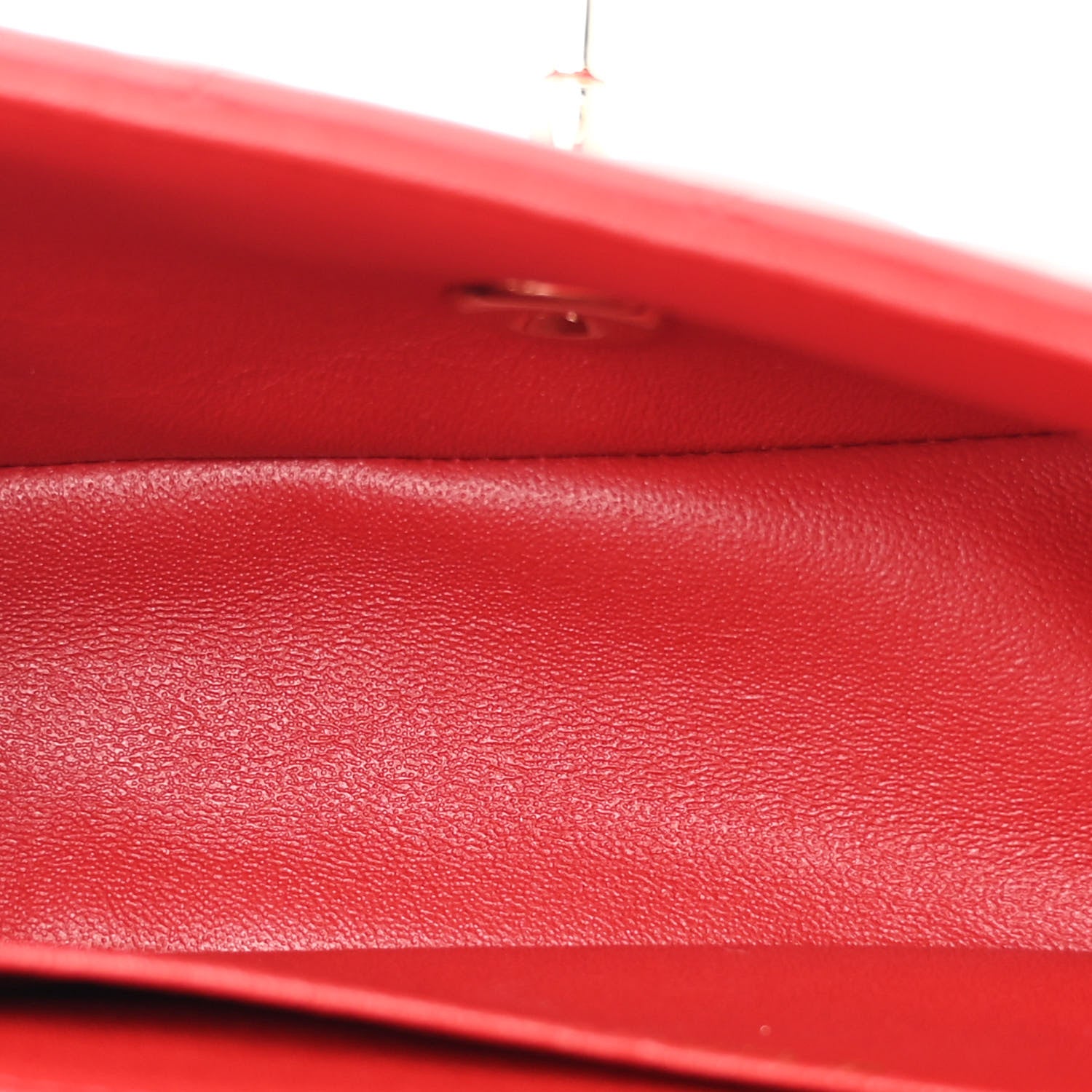 Chanel Lambskin Quilted Mini Rectangular Flap Red 5 of 10